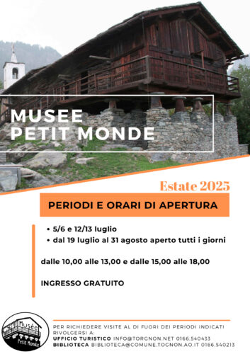 Orari musée Petit Monde estate 2025