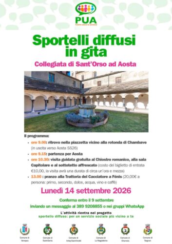 PUA collegiata aosta 14 settembre
